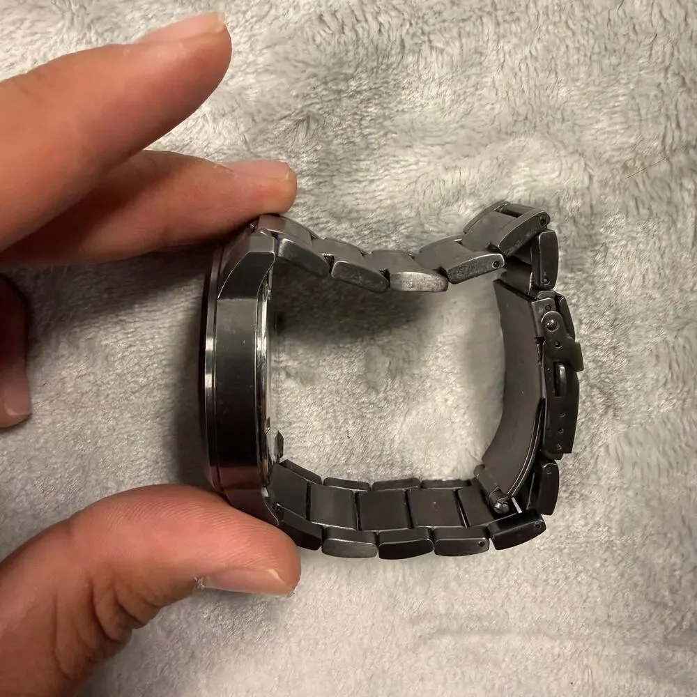 MVMT Chrono Mens Watch Black Gunmetal Stainless Steel Chronograph Needs Battery